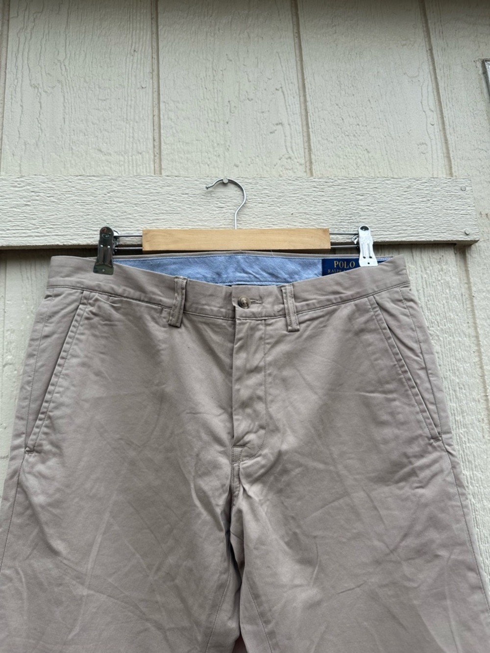 Polo Ralph Lauren Mens Stretch Slim Fit Chino Pants Size 32x32 Khaki/Beige - Picture 1 of 10
